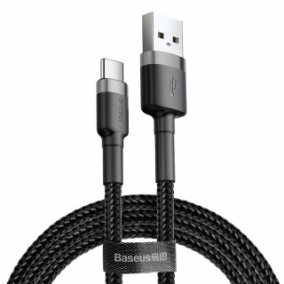 Baseus Cafule USB/USB-C töltőkábel 2m szürke-fekete 