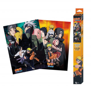 NARUTO SHIPPUDEN -  Chibi Poszterek - Ninjas (2 db-os) - Abystyle AJÁNDÉKTÁRGY