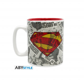 DC COMICS - Bögre - 460 ml - Superman & logo x2 - Abystyle AJÁNDÉKTÁRGY