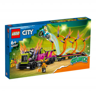 LEGO City: Kaszkadőr járgány és tűzgyűrű kihívás (60357) Játék