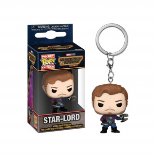 Funko Pocket Pop! Marvel: Guardians of The Galaxy Vol.3 - Star-Lord Bobble-Head Vinyl Figura Kulcstartó Ajándéktárgyak