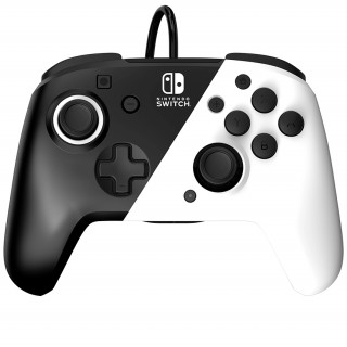 PDP Face-off Deluxe Switch Controller + Audio Black and White - Switch Switch