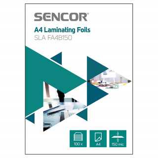 Sencor SLA FA4B150 Lamináló Fólia A4 150mic 100db Otthon