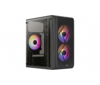 Számítógépház Aerocool CS-107 Mesh FRGB mATX Fekete Acryl üveg PC