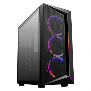 COOLER MASTER Ház Midi ATX CMP 510 ARGB, Tápegység nélkül, Üvegfalú, Fekete PC