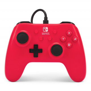 PowerA Nintendo Switch Vezetékes Kontroller (Rapsberry Red) 