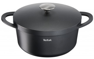 Tefal E2184634 Trattoria öntött alumínium fedős 24 cm-es fekete lábas Otthon