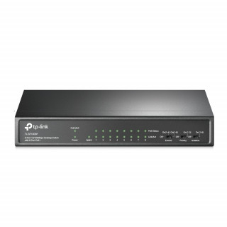 TP-Link TL-SF1009P 9-Port 10/100Mbps Desktop Switch with 8-Port PoE+ PC