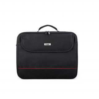 TOO 15,6" fekete notebook táska piros dekor csíkkal 