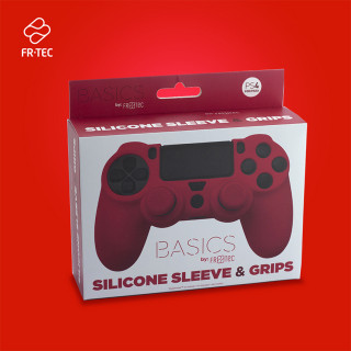 FR-TEC Szilikon védőtok + Grips (Piros) (FR-TEC FT0016) PS4