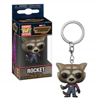 Funko Pocket Pop!: Marvel Guardians of The Galaxy Volume 3 - Rocket Bobble-Head Vinyl Figura Kulcstartó Ajándéktárgyak