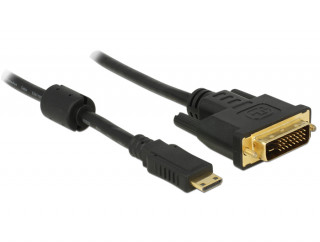 DELOCK HDMI-kábel Mini-C-csatlakozódugóval > DVI 24+1 csatlakozódugó 1 m (83582) PC