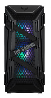 Asus Számítógépház - TUF GAMING GT301 (fekete, ablakos, fekete belső, 3x 12cm Aura RGB, 1x12cm, E-ATX, 2x USB3.0) PC