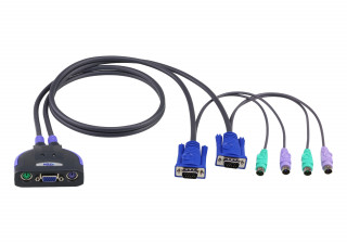 EXT ATEN CS62S-AT 2PC PS/2 VGA KVM Switch PC