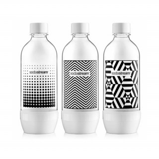 Sodastream Bottle Jet fekete-fehér 3 x 1L szénsavasító flakon Otthon
