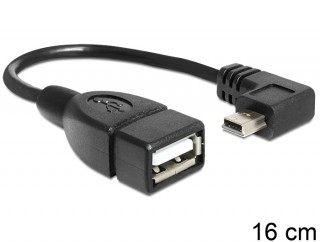 DeLock Cable Mini USB male angled > USB 2.0-A female OTG 16 cm PC