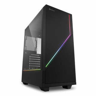 Sharkoon RGB FLOW táp nélküli Mid Tower számítógépház fekete PC