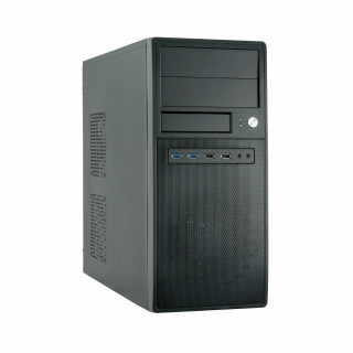 Chieftec CG-04B-OP Mesh szériás táp nélküli fekete mATX / ATX ház PC