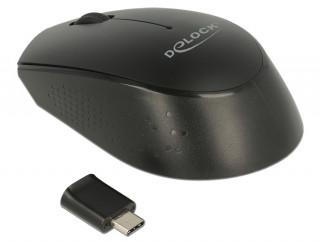 DeLock Optical 3-button mini mouse USB Type-C 2.4 GHz wireless Black PC
