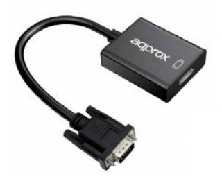 APPROX Átalakító - VGA to HDMI Adapter + audio input PC