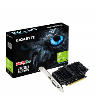 GIGABYTE GeForce GT710 2GB GDDR5 [ passzív hűtőborda,64bit, 1250 MHz, PCI Express 2.0 x16 ] PC