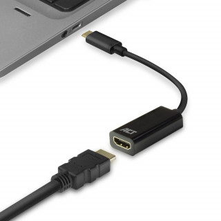 ACT AC7305 video átalakító kábel 0,15 M USB C-típus HDMI A-típus (Standard) Fekete 