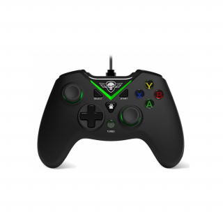 Spirit of Gamer Gamepad - PGX WIRED Green (USB, 1,8m kábel, Vibration, Xbox ONE és PC kompatibilis, fekete-z... Xbox One