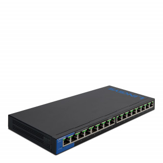 Linksys SMB LGS116P 16port POE+ 10/100/1000Mbps LAN nem menedzselhető asztali Switch PC