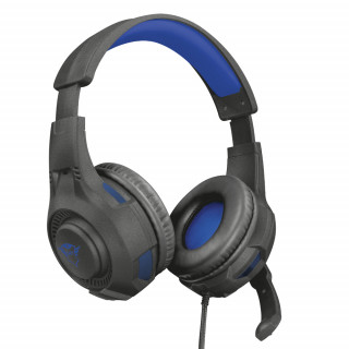 Trust GXT 307B Ravu Gaming Headset for PS4 Fejpánt Fekete, Kék 3,5 mm-es csatlakozó PC