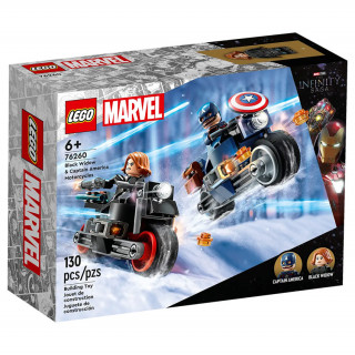 LEGO Super Heroes Marvel Fekete Özvegy és Amerika Kapitány motorkerékpárok (76260) Játék