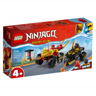 LEGO NINJAGO Kai és Ras autós és motoros csatája (71789) Játék