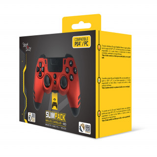 Steelplay - Slim Pack - Wireless Kontroller - Piros (JVAMUL00154) PS4