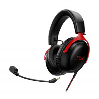 HyperX Cloud III - Gaming fejhallgató (Fekete-Piros) (727A9AA) PC