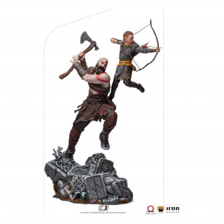 Iron Studios - Kratos and Atreus BDSArt Scale 1/10 - God of War Szobor AJÁNDÉKTÁRGY