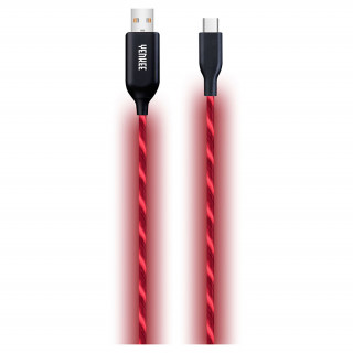 YENKEE YCU 341 RD LED USB-C kábel 1m  PC