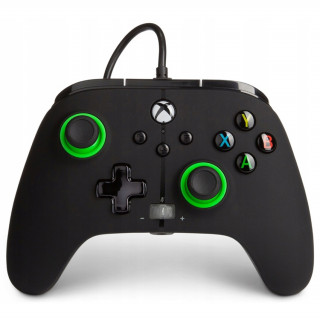 PowerA Xbox Series X|S, Xbox One, PC Vezetékes Kontroller (Green Hint) Xbox Series