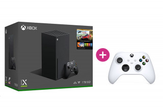 Xbox Series X 1TB + Forza Horizon 5 Premium Edition (Digitális) + Xbox vezeték nélküli kontroller (Fehér) 