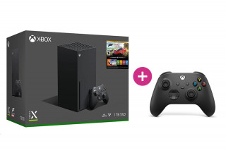 Xbox Series X 1TB + Forza Horizon 5 Premium Edition (Digitális) + Xbox vezeték nélküli kontroller (Fekete) 