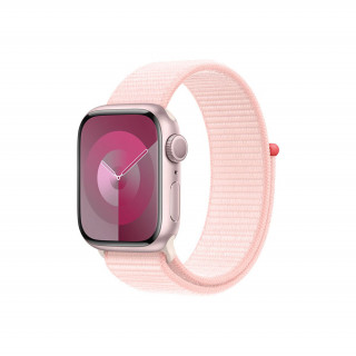 Apple Watch Series 9 GPS – 41 mm-es rózsaszín alumíniumtok, világos rózsaszín sportpánt Mobil