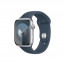 Apple Watch Series 9 GPS - 45mm Silver Aluminum Case, Storm Blue Sport Band - S/M thumbnail