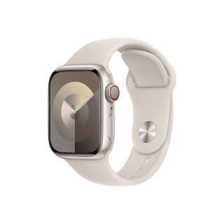 Apple Watch Series 9 GPS + Cellular – 41 mm-es csillagfény alumíniumtok, csillagfény sportszíj - S/M Mobil