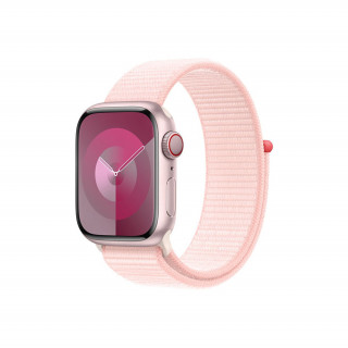 Apple Watch Series 9 GPS + Cellular – 41 mm-es rózsaszín alumíniumtok, világos rózsaszín sportpánt Mobil