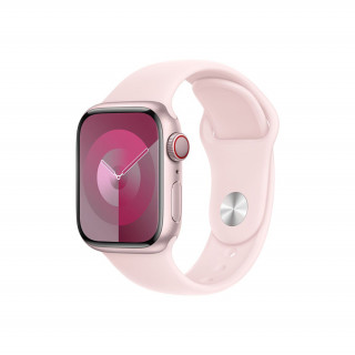 Apple Watch Series 9 GPS + Cellular – 41 mm-es rózsaszín alumíniumtok, világos rózsaszín sportszíj - M/L Mobil