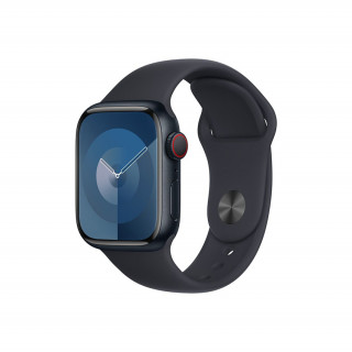 Apple Watch Series 9 GPS + Cellular – 41 mm-es éjfekete alumíniumtok, éjfekete sportszíj - S/M Mobil