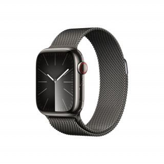 Apple Watch Series 9 GPS + Cellular – 41 mm-es grafitszínű rozsdamentesacél tok, grafitszínű milánói szíj Mobil