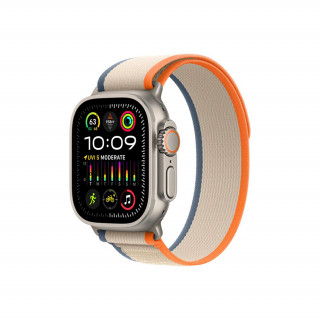 Apple Watch Ultra 2 GPS + Cellular – 49 mm-es titántok, narancs-bézs terep pánt - S/M Mobil