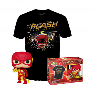 Funko Pop! & Tee L (Adult): DC The Flash FastestMan Alive - The Flash (Glows in the Dark) Vinyl Figura Ajándéktárgyak