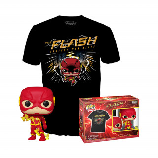 Funko Pop! & Tee M (Adult): DC The Flash FastestMan Alive - The Flash (Glows in the Dark) Vinyl Figura Ajándéktárgyak