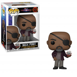 Funko Pop! #1253 The Marvels - Nick Fury Bobble-Head Vinyl Figura Ajándéktárgyak