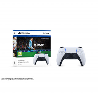 PlayStation 5 (PS5) DualSense kontroller (Fehér-fekete) + EA Sports FC 24 PS5